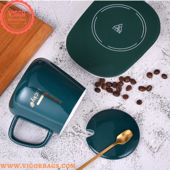 Vacuum Flask Thermos Cup & Luxury Coffee Mug Table Top USB Charging Combo Pack - Picture 11 of 12